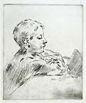 LUIGI CONCONI, Portrait of Ernesto, etching